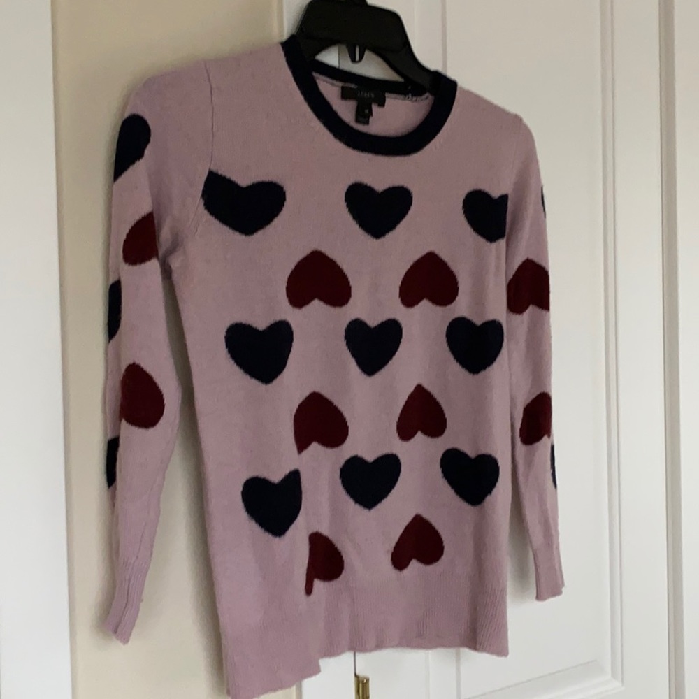 JCrew Heart Sweater size XS wool